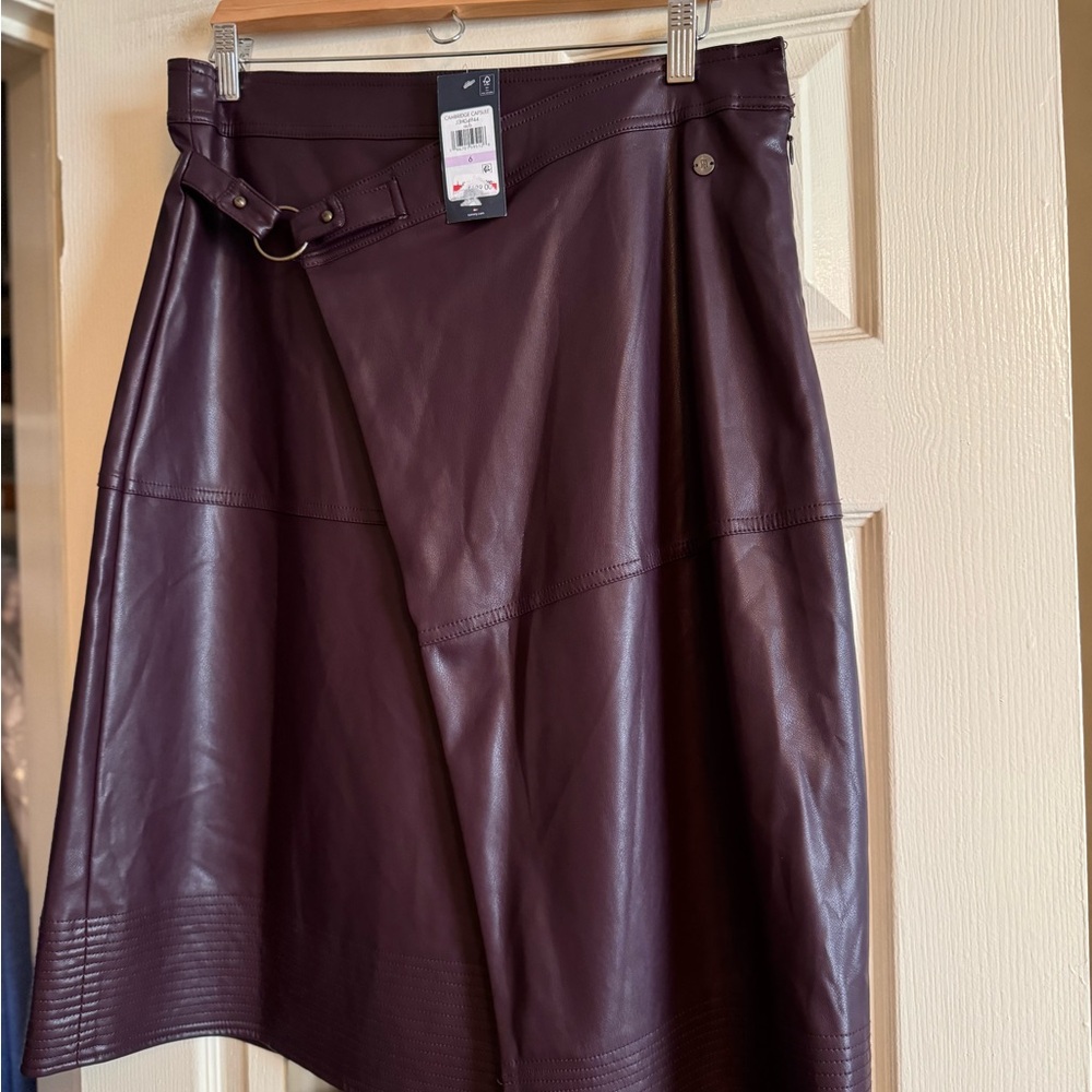 Tommy Hilfiger Faux Leather Skirt